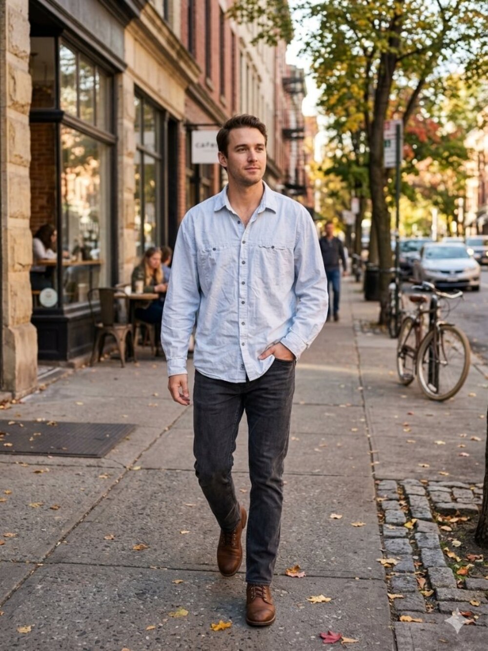 Levi's Light Blue Striped Men's Button-Down Shirt